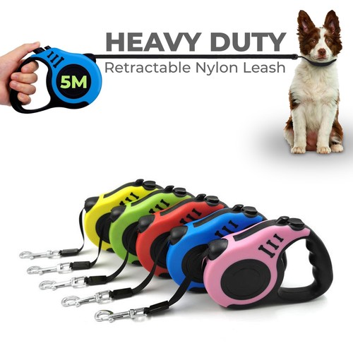 Retractable dog lead - dog, 5m