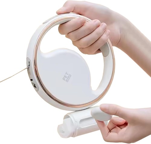 Retractable dog leash with - leash, led