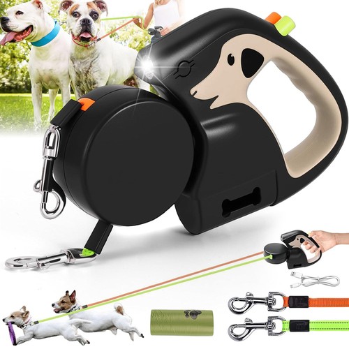 Dual retractable dog lead - retractable,